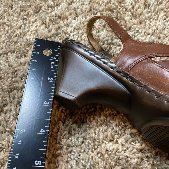 Duck Head Brown Leather Clog Wedge Sandals Sz 6 1/2 - Picture 9 of 9